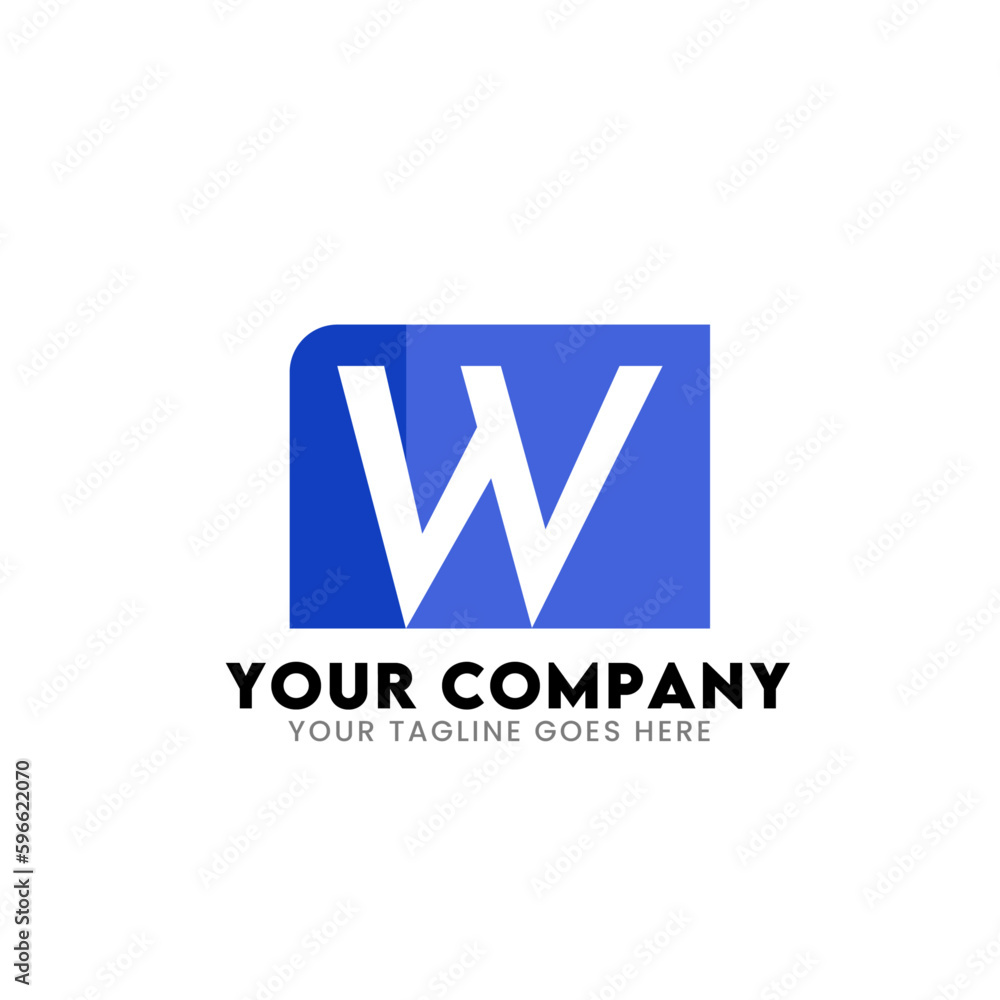 W letter logo design template W letter logo design template
