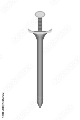 sharp sword in flat style middle ages vector image