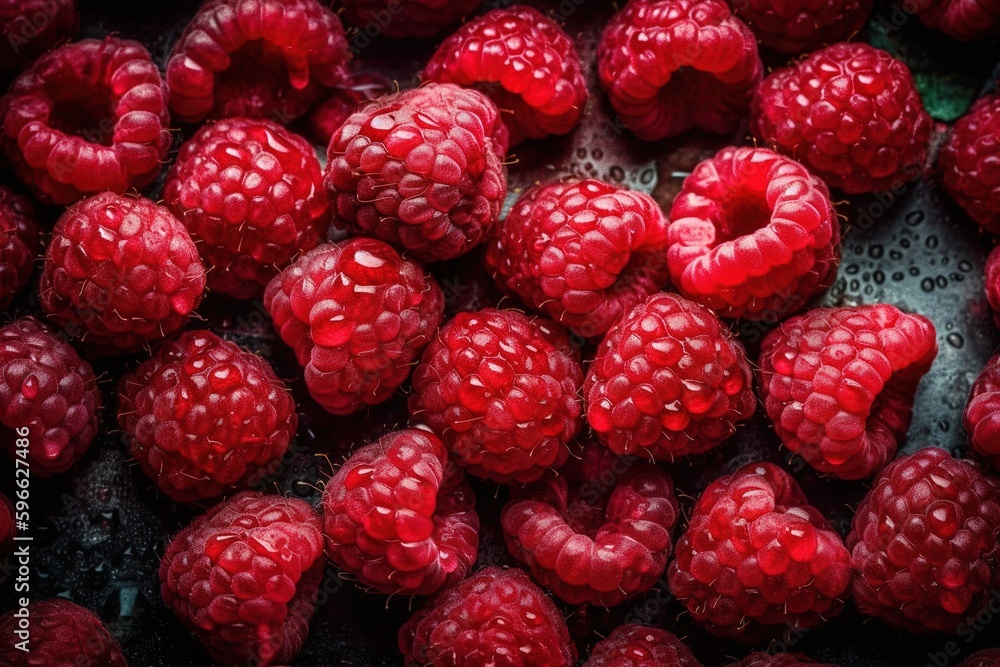 fresh red raspberries background fresh red raspberries background