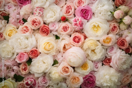 1000 pink and white roses background