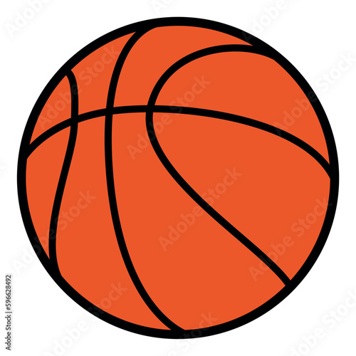 basketball ball - color vector illustration, white background