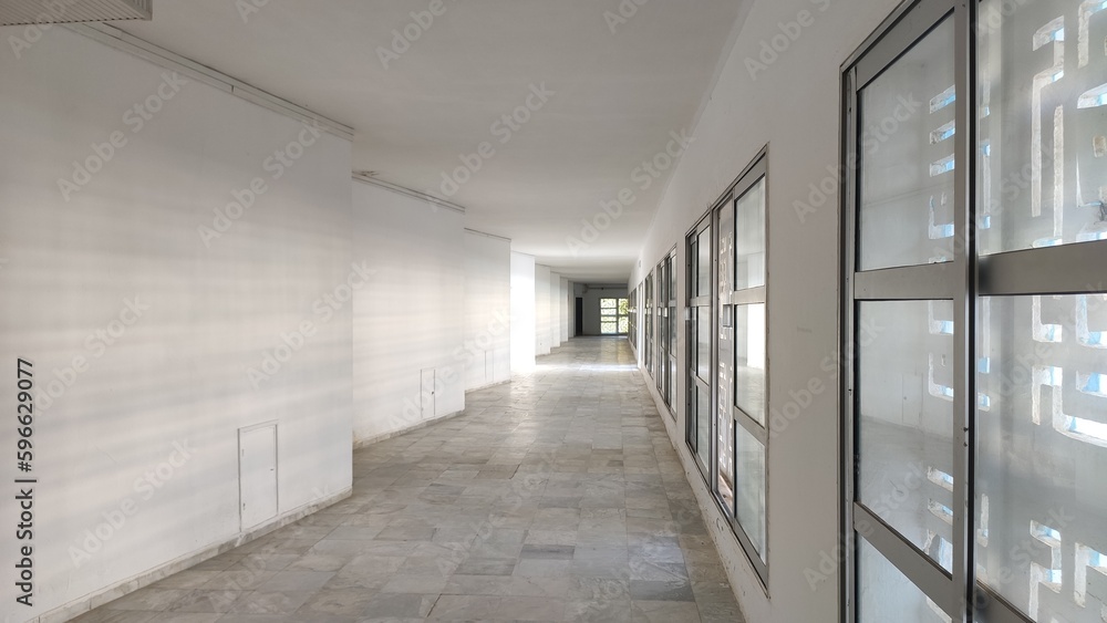Tipasa, Algeria vanishing point in a corridor of a building. Tipasa, Algeria vanishing point in a corridor of a building.