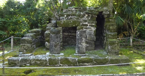 Small House Shrine (Chichan Nah Oratorio) at San Gervasio, Mayan archeological site, Cozumel, Mexico. photo