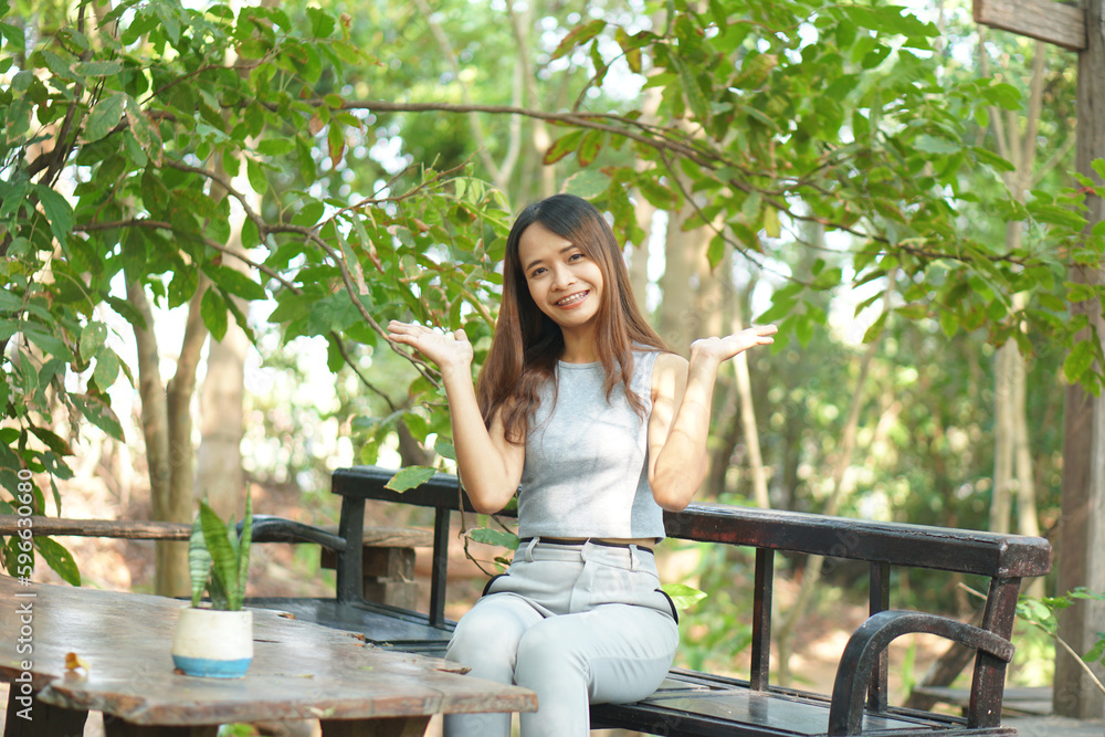 happy smiling woman in coffee cafe happy smiling woman in coffee cafe