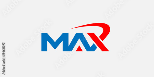 MAX LETTER TYPOGRAPHY LOGO WITH SPECIAL CHARECTER X photo