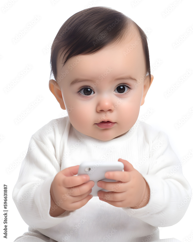 Early Access to Technology: Young Child Explores a Smartphone in the Digital Age