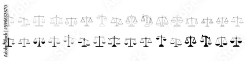 Libra icon vector set. scales illustration sign collection. balance symbol. weigher logo.
