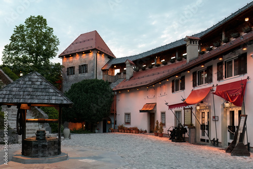 Main entrance of Bled castle in Slovenia