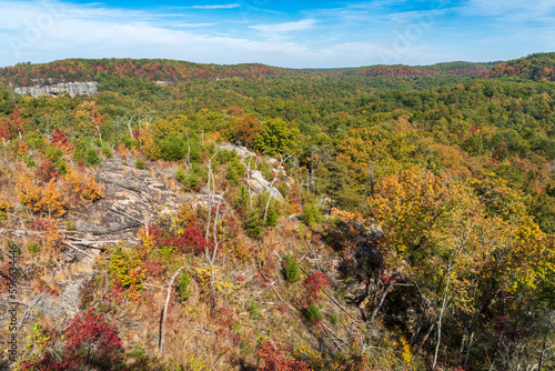 Fall Day at Natural Scenic Rock in Daniel Boone National Forest