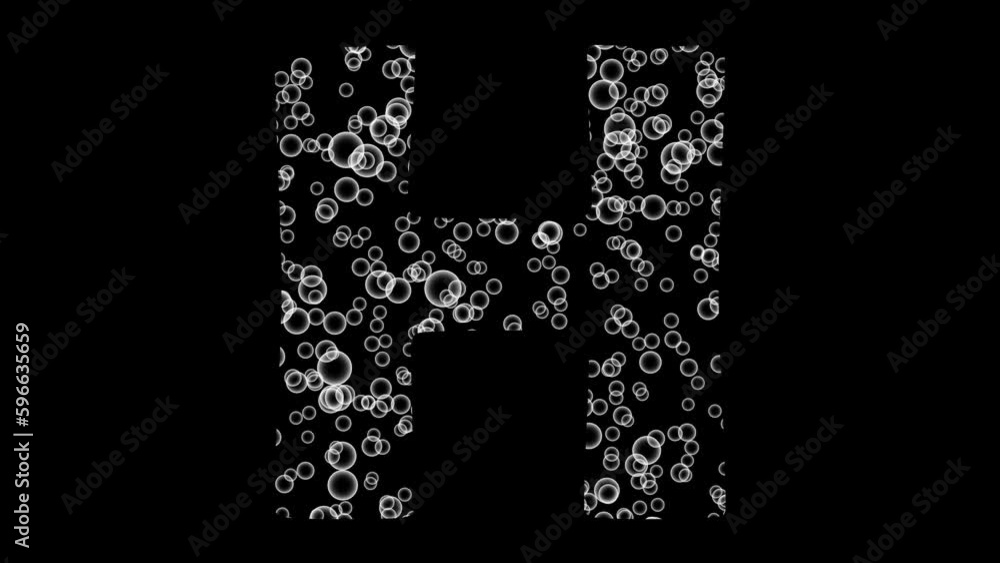 Bubble Floating Alphabet Letter H Animation Bubble Floating Alphabet Letter H Animation
