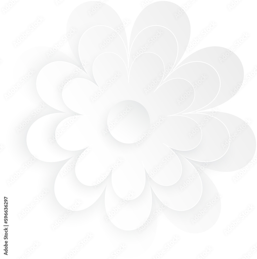 White Flower, Element of floral paper cut. Paper cut of flower shape. Icon of valentine day, gift, ornament, love and spring symbol. Illustration of floral. White Flower, Element of floral paper cut. Paper cut of flower shape. Icon of valentine day, gift, ornament, love and spring symbol. Illustration of floral.