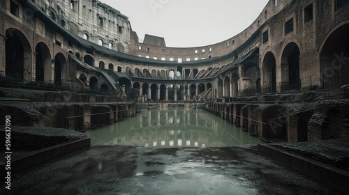 The Beauty of Spring at Colosseum in Rome: A Generative AI-Generated View