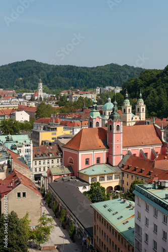 Overlooking Ljubljana city in Slovenia
