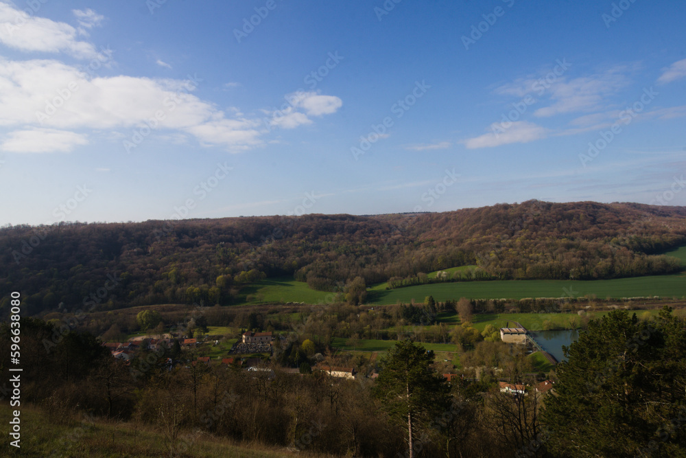 panorama photo of a valley