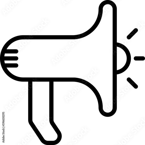 Coming out thin icon: megaphone. LGBTQ+ symbol. Modern vector illustration.