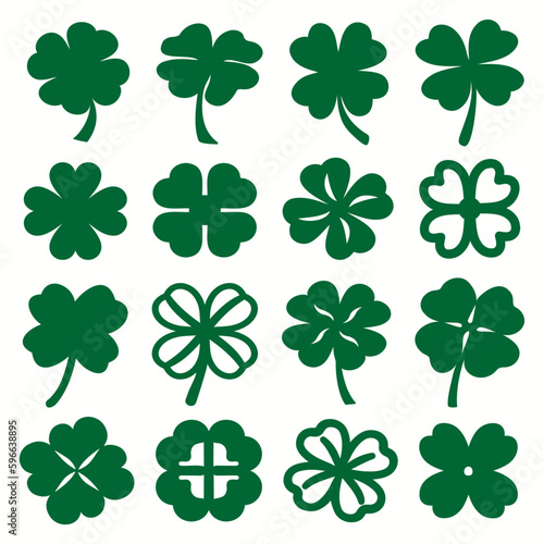 Four-Leaf Clover Vector Collection photo
