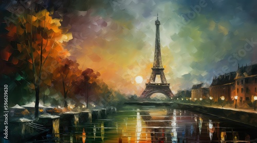 Aesthetic Watercolor Art of the Eiffel Tower  A Generative AI-Produced Masterpiece