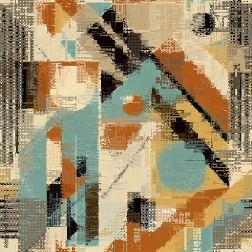 Photography Vector image with imitation of grunge datamoshing texture.