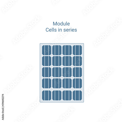 Pv panel. Photovoltaic panels. Pv cells. Photovoltaic solar energy panel, sustainable energy vector concept.