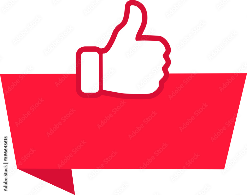 Banner thumb up, for text flat design. Promotion marketing advertising blank cartoon sticker. Recommended tag label collection, decorative sale icons, explosion. Web icon kit. Isolated vector Banner thumb up, for text flat design. Promotion marketing advertising blank cartoon sticker. Recommended tag label collection, decorative sale icons, explosion. Web icon kit. Isolated vector