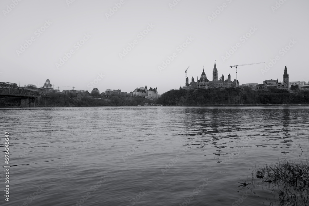 Canada’s Parliament buildings in a city landscape