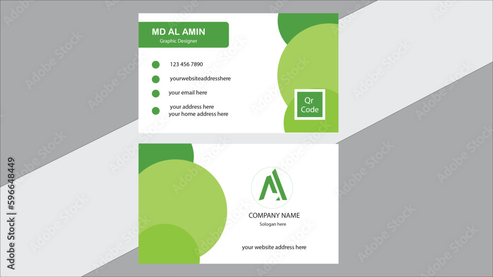 Best business card design Double Sided and Graphics real estate creative simple concept. Premium Vector made up of geometric shapes modern.