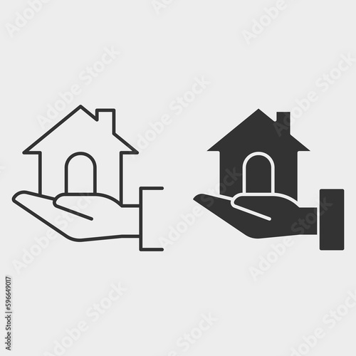 House_insurance  vector icon illustration sign