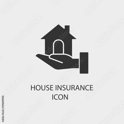 House_insurance  vector icon illustration sign