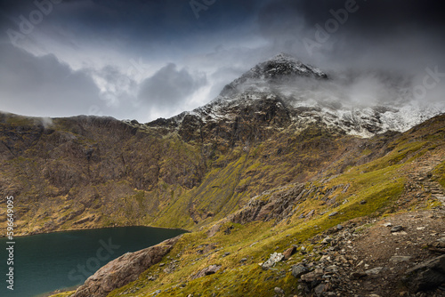 Heavy weather over the summit of Snowdon