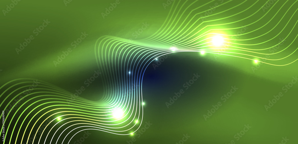 Abstract background neon wave. Hi-tech design for wallpaper, banner, background, landing page, wall art, invitation, prints, posters Abstract background neon wave. Hi-tech design for wallpaper, banner, background, landing page, wall art, invitation, prints, posters