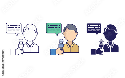 News Reporting vector icon