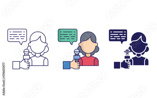 News Reporting vector icon