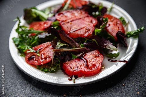 tomato slice salad meal food snack on the table copy space food background rustic top view 