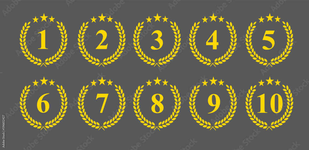 1 to 10 number logo , Number logo template, logo design,golden color logo,corporate logo, 1 to 10 number logo , Number logo template, logo design,golden color logo,corporate logo,