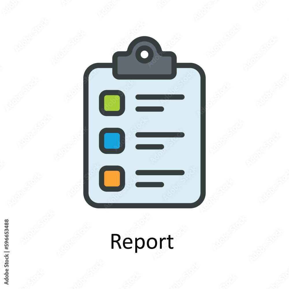 Report Vector Fill Outline Icons. Simple stock illustration stock Report Vector Fill Outline Icons. Simple stock illustration stock