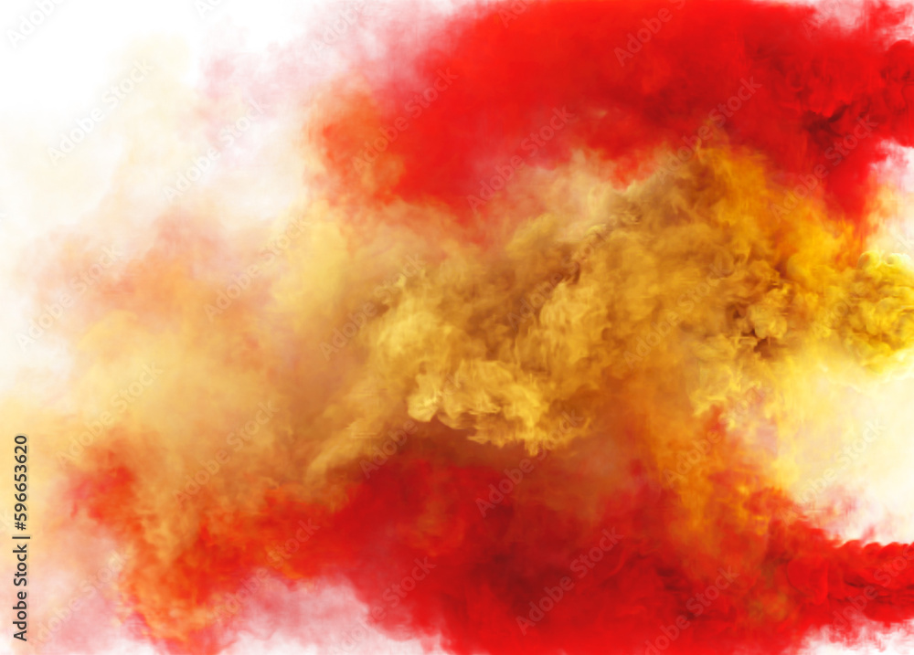 Red and wheat color fantasy smoke and magic fog texture. Duo colors 3D render abstract background for fest and fan party decoration Red and wheat color fantasy smoke and magic fog texture. Duo colors 3D render abstract background for fest and fan party decoration