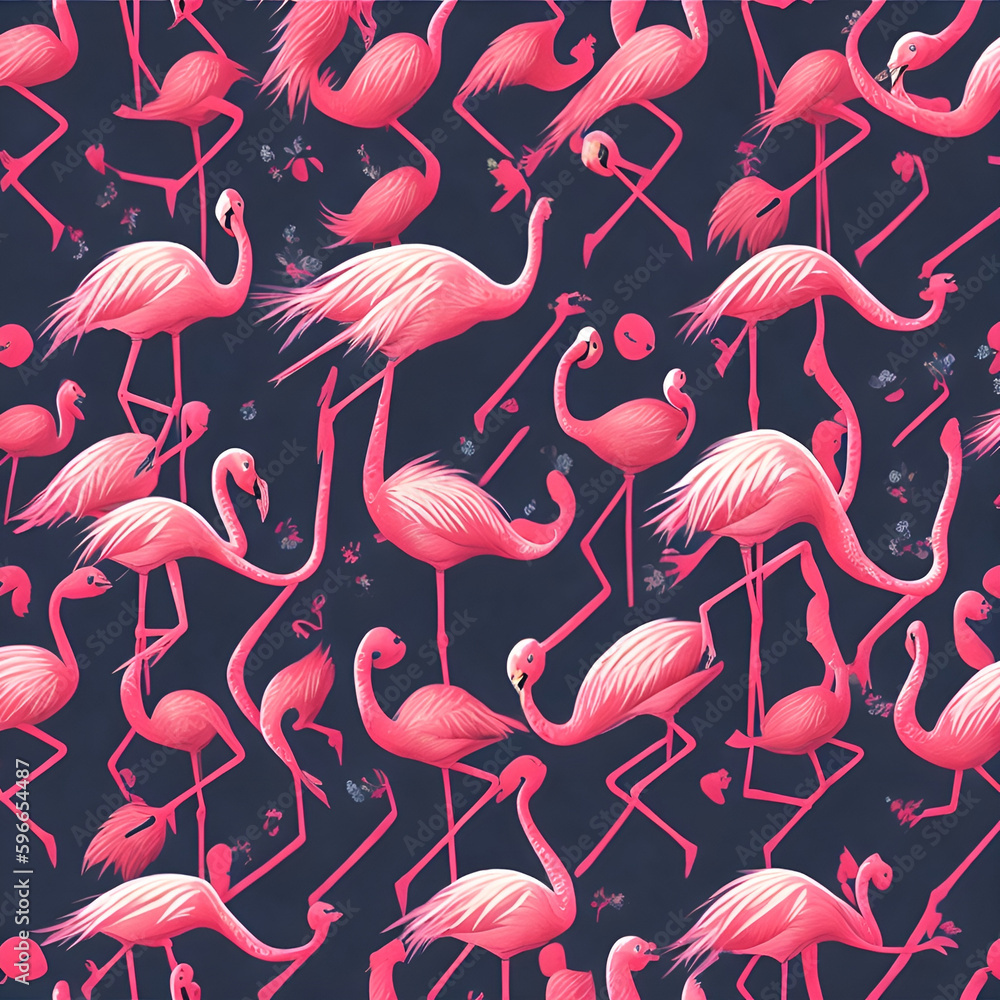 seamless pattern with pink flamingos,Flamingos Dance Seamless ,season, heart, weather, AI generated seamless pattern with pink flamingos,Flamingos Dance Seamless ,season, heart, weather, AI generated