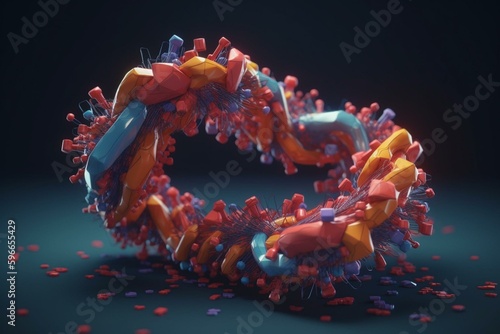 3D enzyme agalsidase for Fabry's treatment based on PDB entry. Generative AI