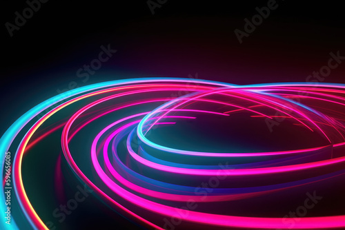 Abstract geometric neon background