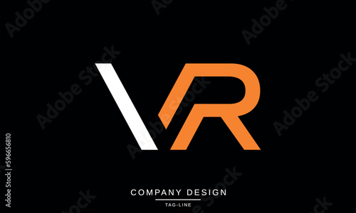 VR, RV, Abstract Letters Logo Monogram