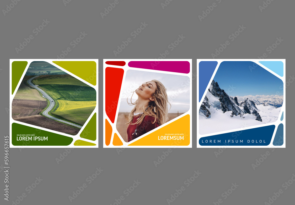 Geometric rounded mask effects for instagram and other social media