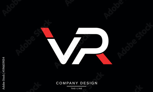 VR, RV, Abstract Letters Logo Monogram