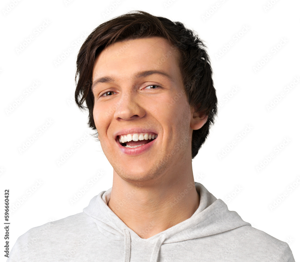 Portrait of Smiling Young Man Isolated on Transparent Background Portrait of Smiling Young Man Isolated on Transparent Background