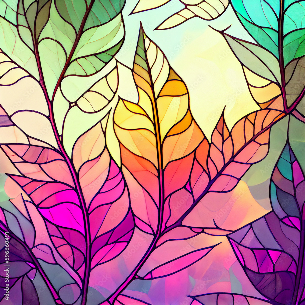 Fototapeta premium seamless background with autumn leaves