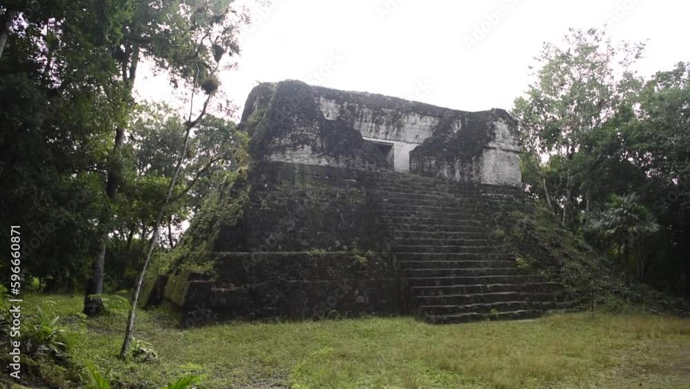 Tikal Pyramids in Guatemala Tikal National Park. Mayan Ruins, Temple
