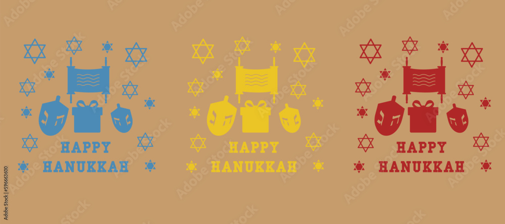 happy hanukkah concept, holiday, vector illustration