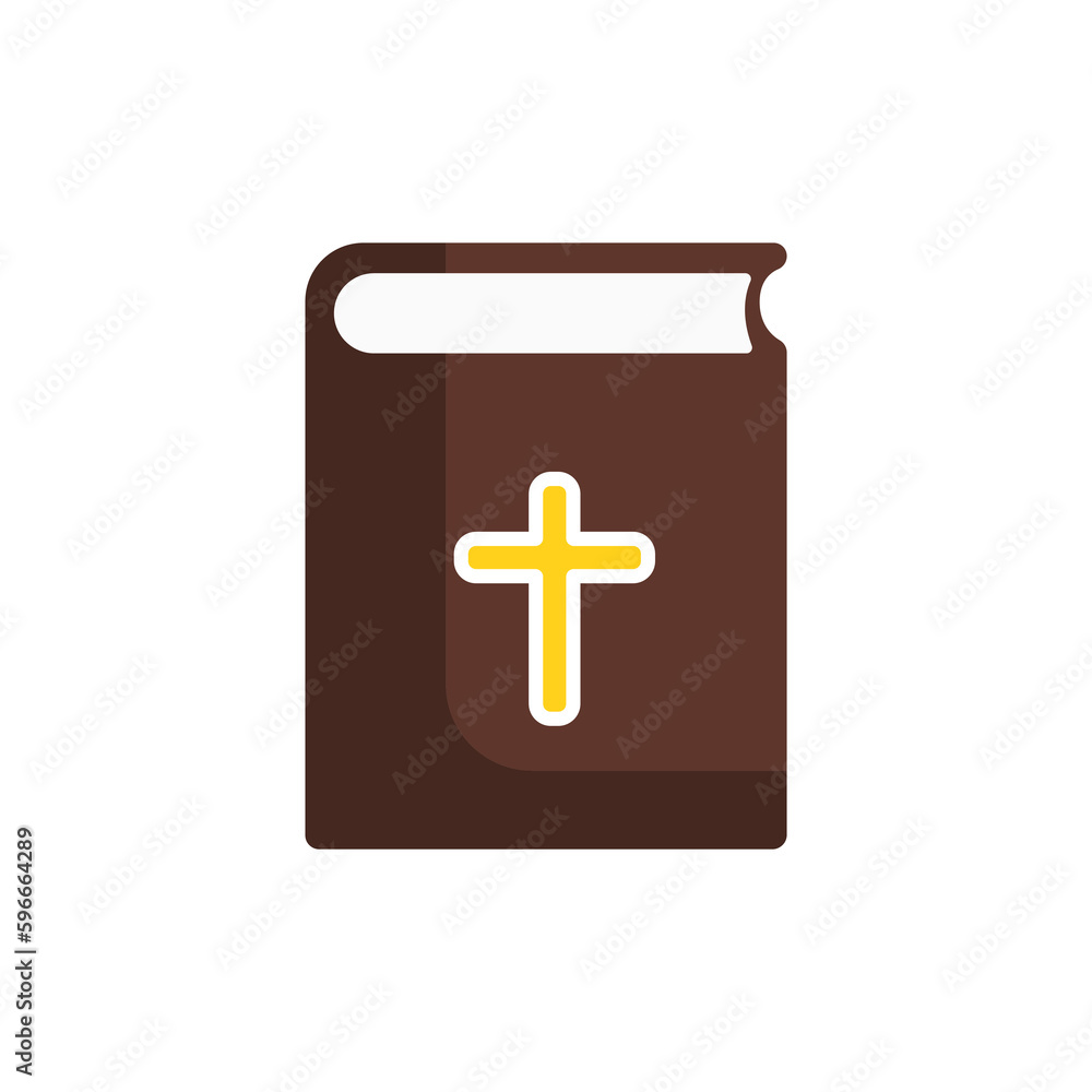 Obraz premium Bible icon on a white background, vector illustration