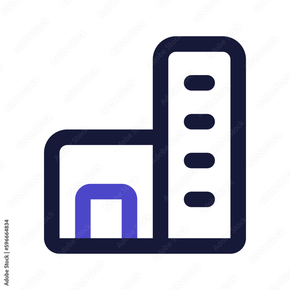 apartment line color icon apartment line color icon