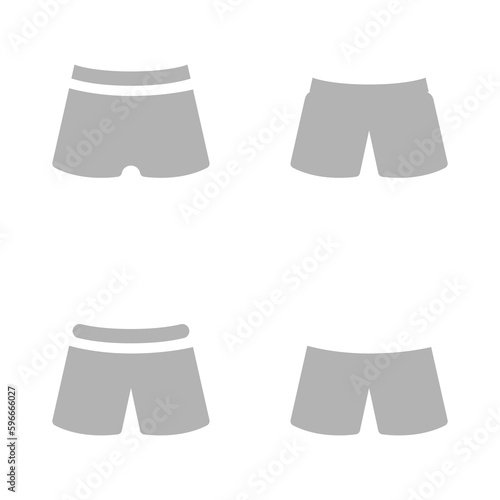 shorts icon on a white background, vector illustration