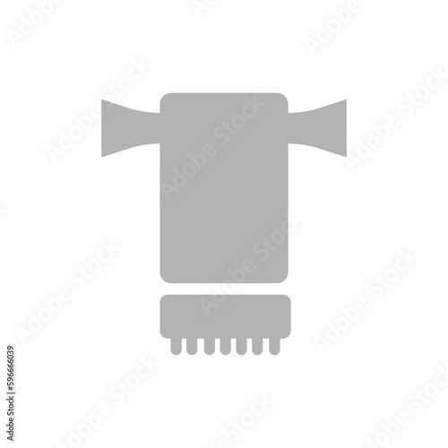 towel rack icon, on a white background, vector illustration